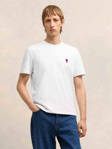 Ami Paris Hombre Barcelona Camiseta Logo Algodón color Blanco sku 553-004691 01 - Foto 2