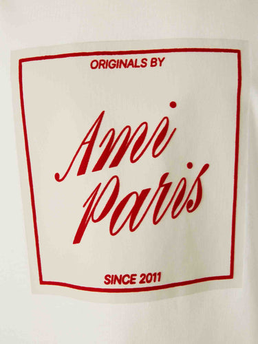 Ami Paris Hombre Barcelona Camiseta de algodón color Blanco sku 553-004693 01 - Foto 4