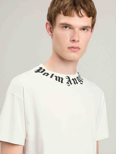 Palm Angels Hombre Barcelona Camiseta Cuello Estampado color Blanco sku 553-004699 01 - Foto 4