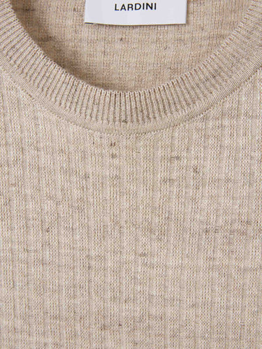 Lardini Hombre Barcelona Camiseta Punto Lino color Beige sku 553-004714 01 - Foto 3