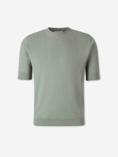 Lardini Hombre Barcelona Camiseta Punto Lino color Verde sku 553-004714 02 - Foto 1