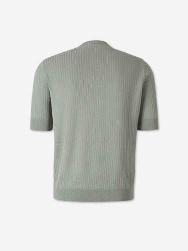 Lardini Hombre Barcelona Camiseta Punto Lino color Verde sku 553-004714 02 - Foto 2