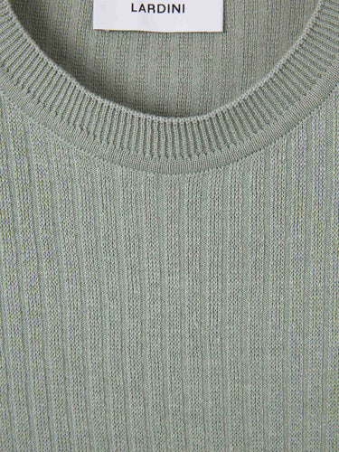 Lardini Hombre Barcelona Camiseta Punto Lino color Verde sku 553-004714 02 - Foto 3