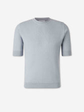 Lardini Hombre Barcelona Camiseta Punto Lino color Azul Celeste sku 553-004714 03 - Foto 1