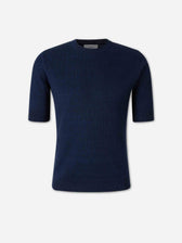 Lardini Hombre Barcelona Camiseta Punto Lino color Azul Marino sku 553-004714 04 - Foto 1