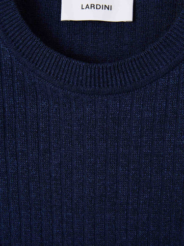 Lardini Hombre Barcelona Camiseta Punto Lino color Azul Marino sku 553-004714 04 - Foto 3