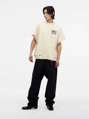 Willy Chavarria Hombre Barcelona Camiseta Hardcore Muscle color Crema sku 553-004721 02 - Foto 2