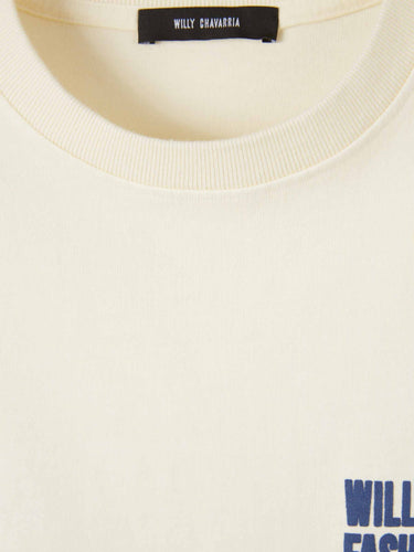 Willy Chavarria Hombre Barcelona Camiseta Fashion Serivices color Blanco sku 553-004725 01 - Foto 3