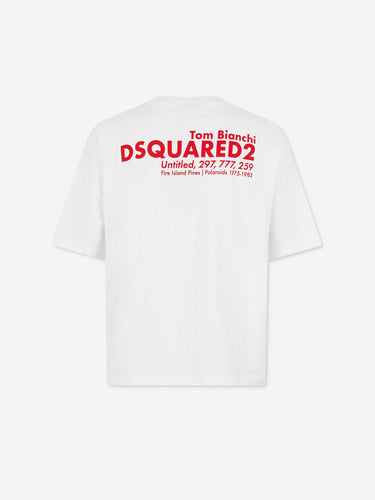 Dsquared2 Hombre Barcelona Camiseta Gráfica Algodón color Blanco sku 553-004736 01 - Foto 3