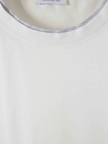 Santa Eulalia Hombre Barcelona Camiseta Ribete Contraste color Blanco sku 553-004745 01 - Foto 3
