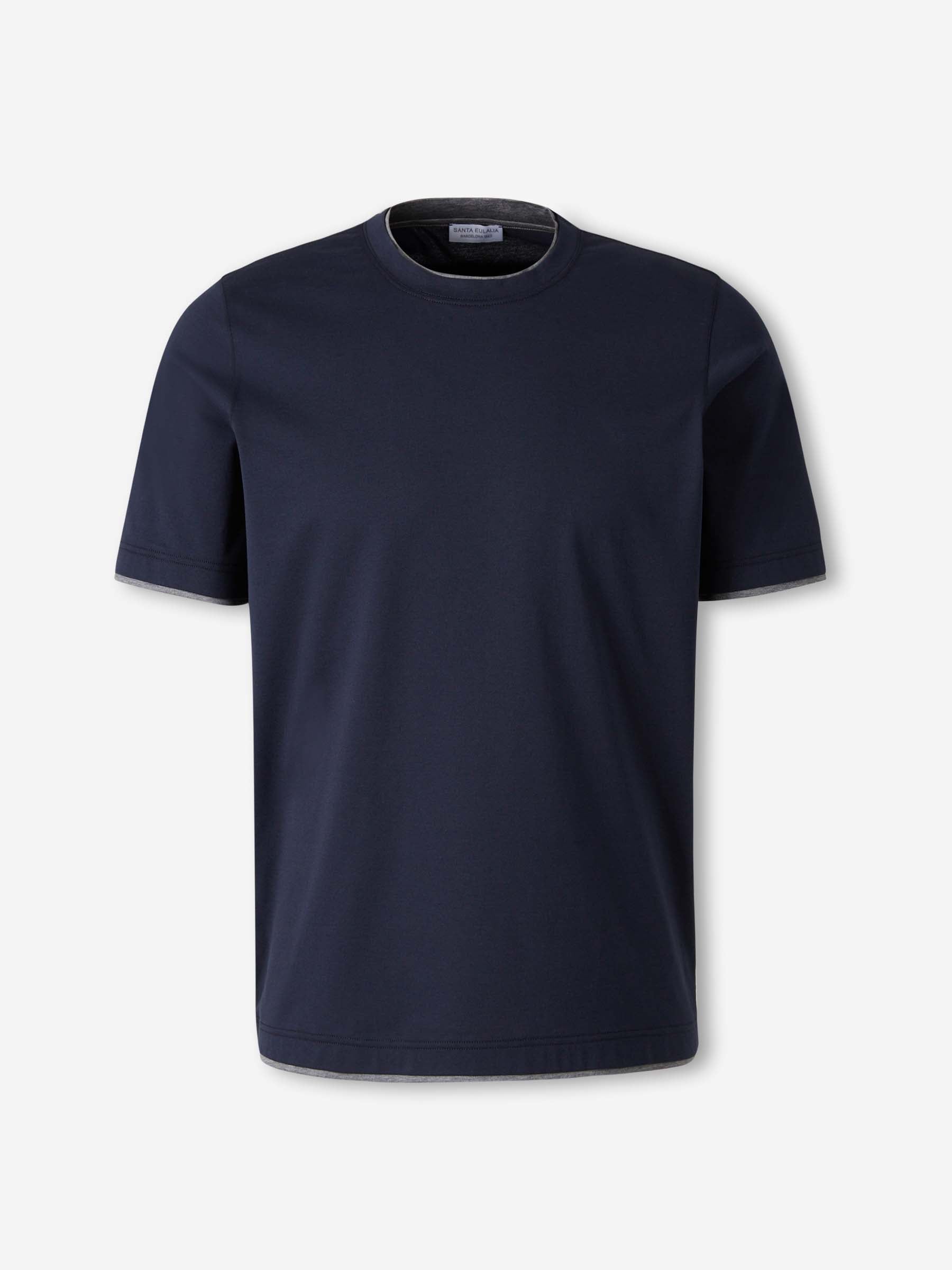 Santa Eulalia  Barcelona Camiseta Ribete Contraste color Azul Marino sku 553-004745 02 - Foto 1