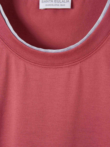 Santa Eulalia Hombre Barcelona Camiseta Ribete Contraste color Rojo sku 553-004745 03 - Foto 3