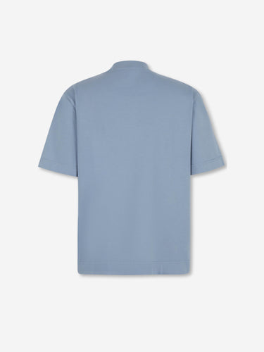 Santa Eulalia Hombre Barcelona Camiseta Lisa Algodón color Azul Celeste sku 553-004759 02 - Foto 2