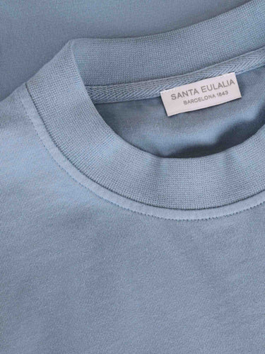 Santa Eulalia Hombre Barcelona Camiseta Lisa Algodón color Azul Celeste sku 553-004759 02 - Foto 3