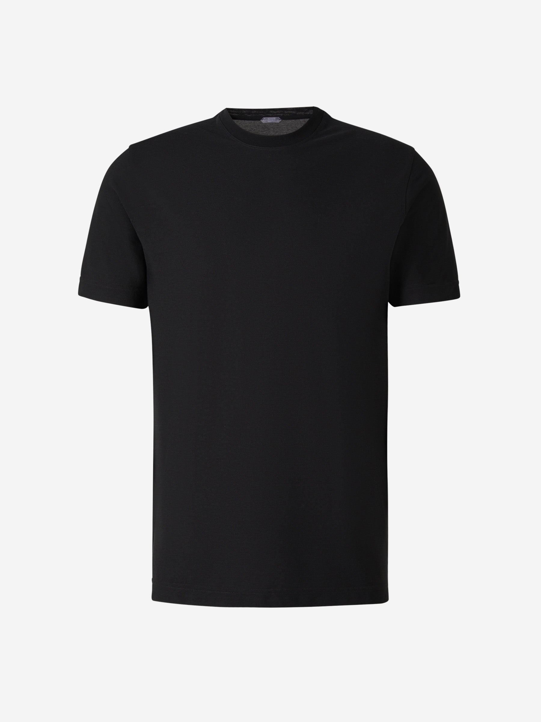 Zanone Hombre Barcelona Camiseta Lisa Algodón color Negro sku 553-004760 03 - Foto 1