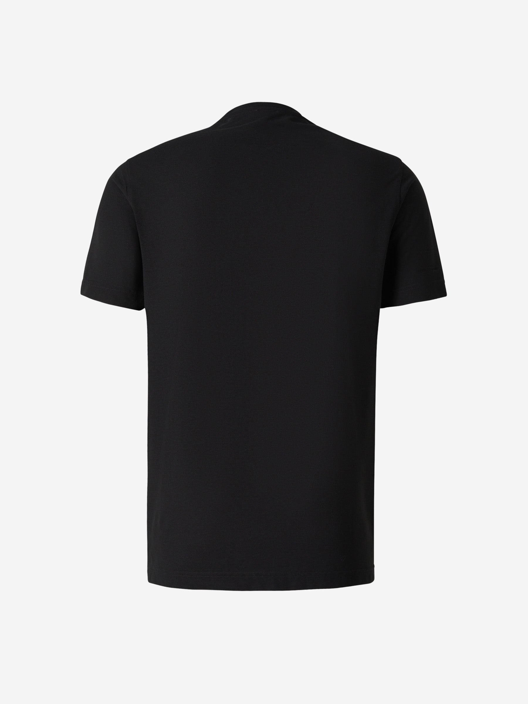 Zanone Hombre Barcelona Camiseta Lisa Algodón color Negro sku 553-004760 03 - Foto 2