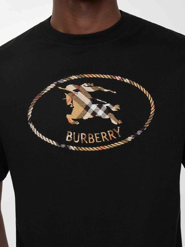 Burberry Hombre Barcelona Camiseta Logo Algodón color Negro sku 553-004765 01 - Foto 3
