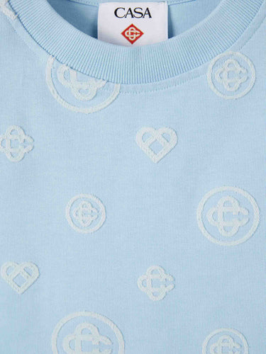 Casablanca Hombre Barcelona Camiseta Cuello Redondo color Azul Celeste sku 553-004779 01 - Foto 3