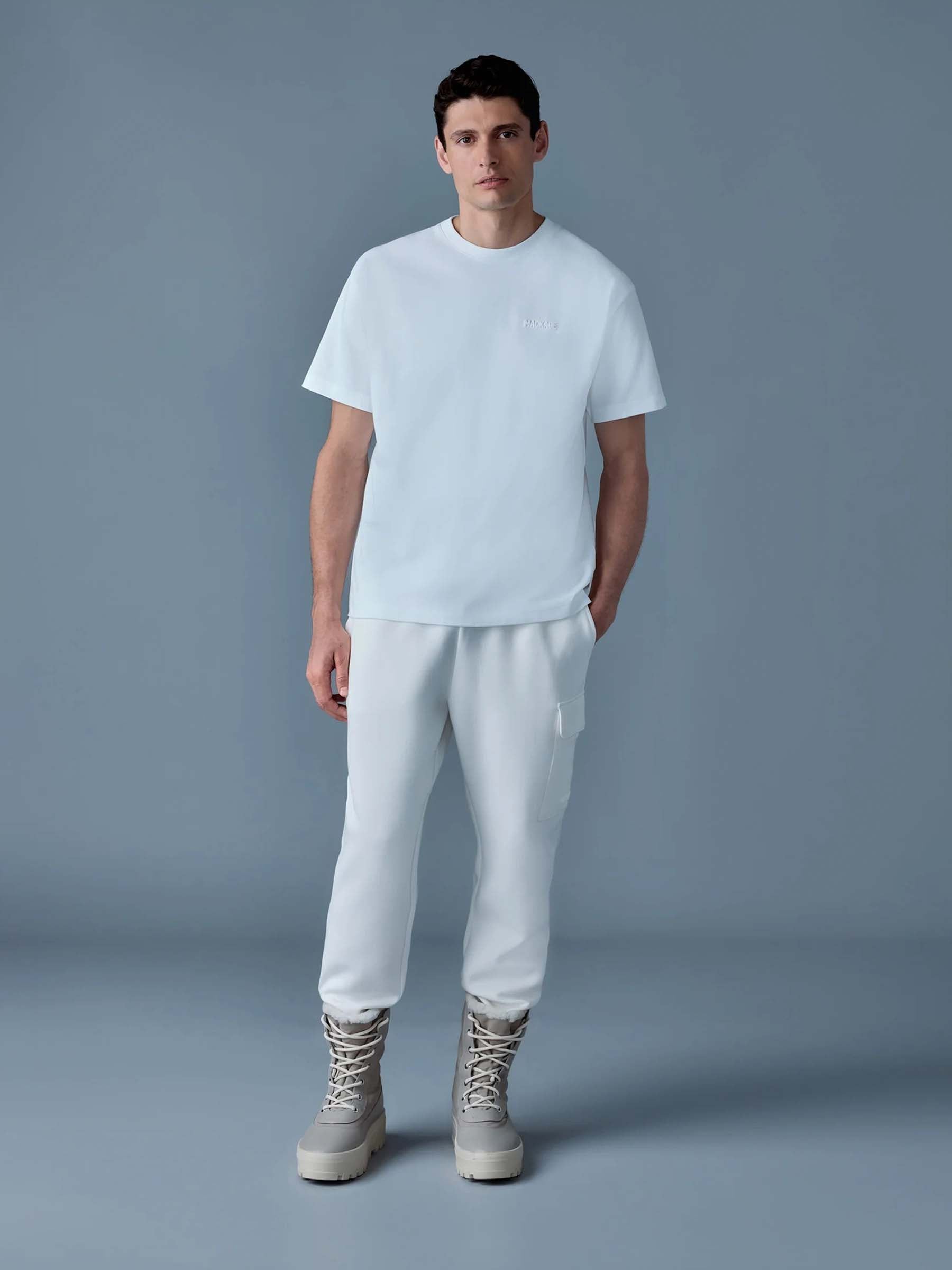 Mackage Hombre Barcelona Camiseta Algodón Logo color Blanco sku 553-004782 01 - Foto 2