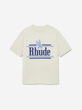 Rhude Hombre Barcelona Camiseta Cuello Redondo color Marfil sku 553-004791 03 - Foto 1
