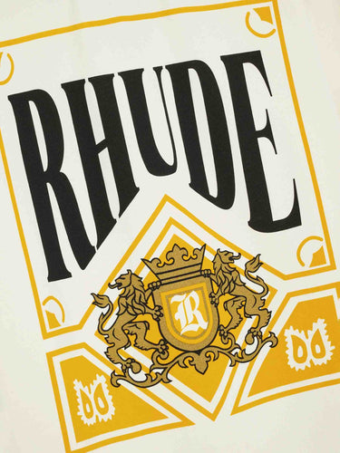 Rhude Hombre Barcelona Camiseta Card Tee color Marfil sku 553-004793 02 - Foto 4