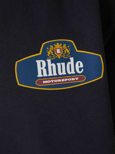 Rhude Hombre Barcelona Camiseta Cuello Redondo color Azul Noche sku 553-004796 01 - Foto 4