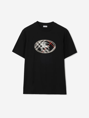 Burberry Hombre Barcelona Camiseta Knight Stamp Check color Negro sku 553-004806 01 - Foto 1