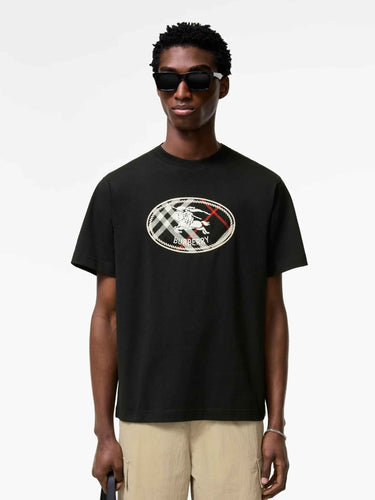 Burberry Hombre Barcelona Camiseta Knight Stamp Check color Negro sku 553-004806 01 - Foto 2