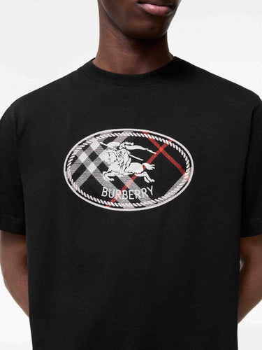 Burberry Hombre Barcelona Camiseta Knight Stamp Check color Negro sku 553-004806 01 - Foto 3