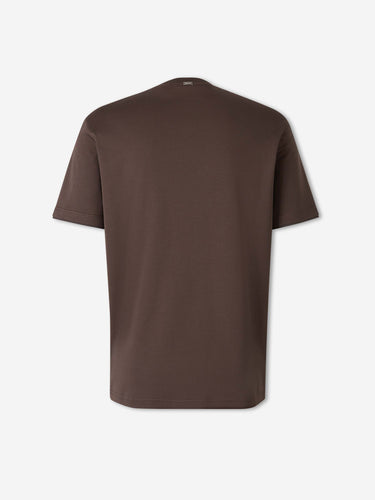 Herno Hombre Barcelona Camiseta Lisa Algodón color Marrón Oscuro sku 553-004813 02 - Foto 2