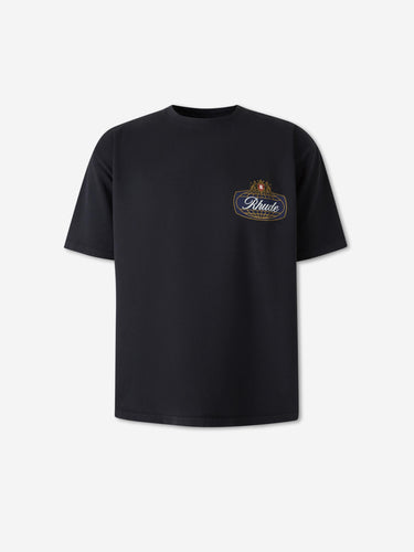 Rhude Hombre Barcelona Camiseta Cuello Redondo color Negro sku 553-004818 02 - Foto 1