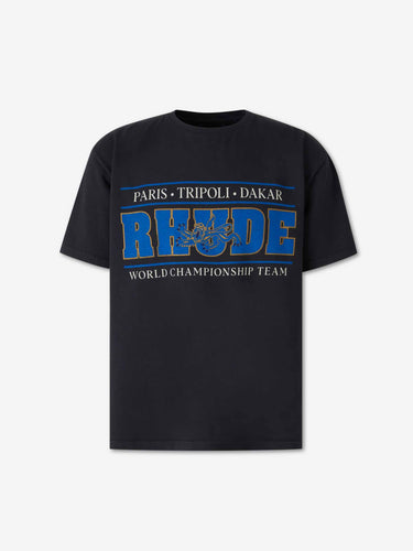 Rhude Hombre Barcelona Camiseta Manga Corta color Azul Noche sku 553-004819 01 - Foto 1