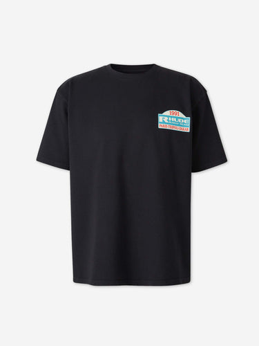 Rhude Hombre Barcelona Camiseta Algodón Logo color Negro sku 553-004820 01 - Foto 1
