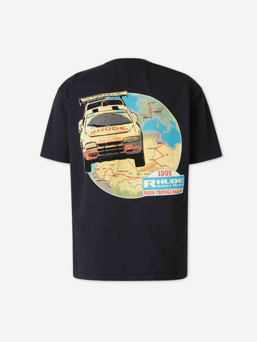 Rhude Hombre Barcelona Camiseta Algodón Logo color Negro sku 553-004820 01 - Foto 2