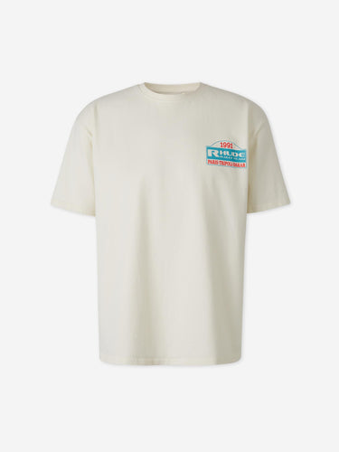 Rhude Hombre Barcelona Camiseta Algodón Logo color Marfil sku 553-004820 02 - Foto 1