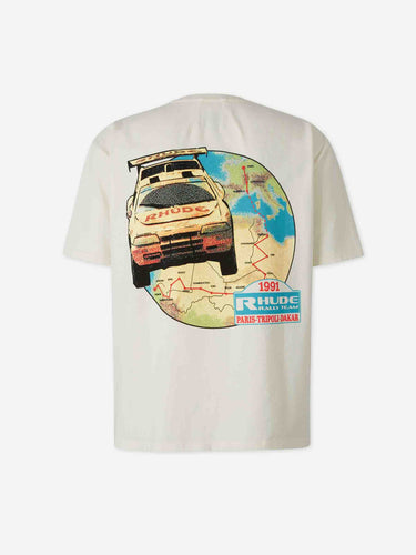 Rhude Hombre Barcelona Camiseta Algodón Logo color Marfil sku 553-004820 02 - Foto 2