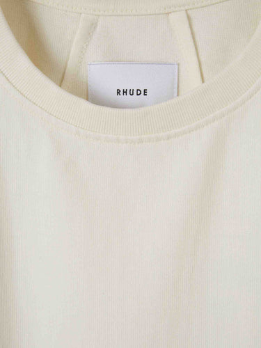 Rhude Hombre Barcelona Camiseta Algodón Logo color Marfil sku 553-004820 02 - Foto 3