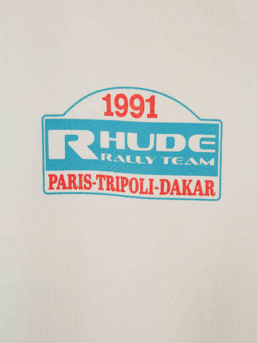 Rhude Hombre Barcelona Camiseta Algodón Logo color Marfil sku 553-004820 02 - Foto 4