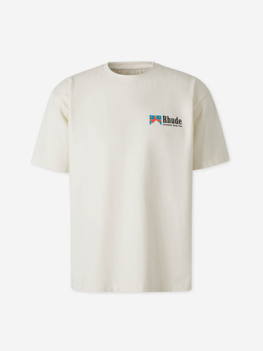 Rhude Hombre Barcelona Camiseta Cuello Redondo color Marfil sku 553-004821 01 - Foto 1