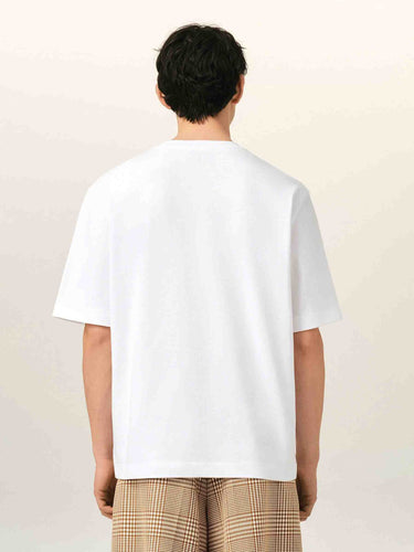 Ami Paris Hombre Barcelona Camiseta Cuello Redondo color Blanco sku 553-004827 01 - Foto 3