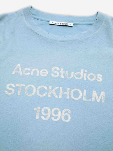 Acne Studios Hombre Barcelona Camiseta Logo color Azul sku 553-004829 01 - Foto 4