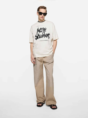Acne Studios Hombre Barcelona Camiseta Logo color Marfil sku 553-004831 01 - Foto 2