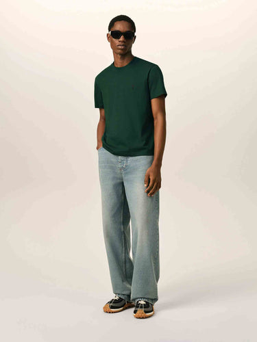 Ami Paris Hombre Barcelona Camiseta Manga Corta color Verde Jungla sku 553-004834 03 - Foto 2