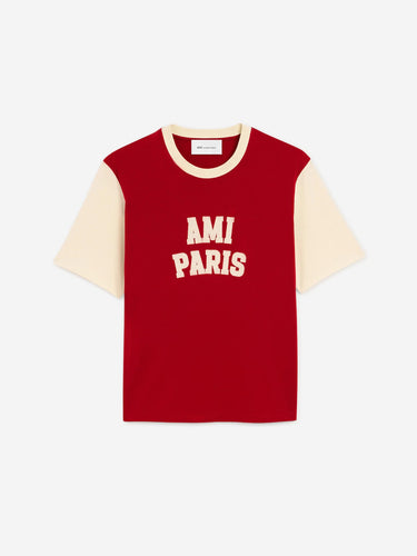 Ami Paris Hombre Barcelona Camiseta Bordado Algodón color Rojo sku 553-004836 01 - Foto 1