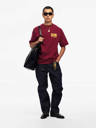 Willy Chavarria Hombre Barcelona Camiseta Manga Corta color Burdeos sku 553-004842 01 - Foto 2