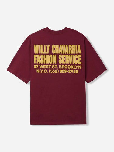 Willy Chavarria Hombre Barcelona Camiseta Manga Corta color Burdeos sku 553-004842 01 - Foto 3