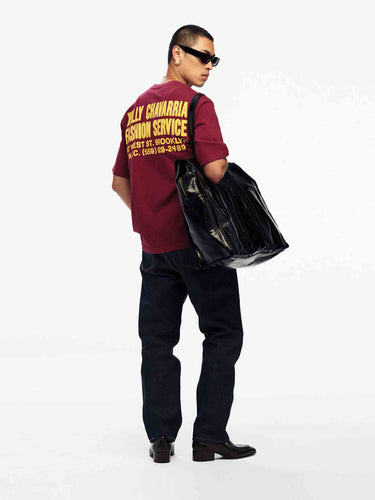 Willy Chavarria Hombre Barcelona Camiseta Manga Corta color Burdeos sku 553-004842 01 - Foto 4