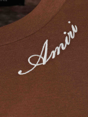 Amiri Hombre Barcelona Camiseta Cuello Redondo color Marrón sku 553-004850 01 - Foto 3