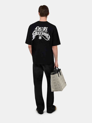 Amiri Hombre Barcelona Camiseta Logo Manga Corta color Negro sku 553-004853 01 - Foto 3