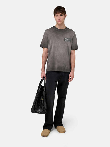 Amiri Hombre Barcelona Camiseta Logo Manga Corta color Gris Antracita sku 553-004860 01 - Foto 2